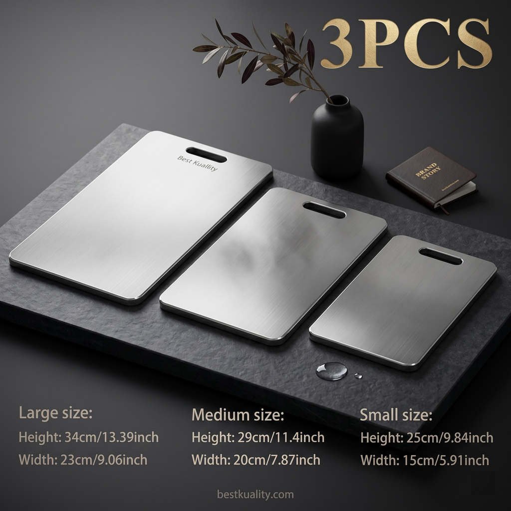 3PCS Stainless Steel Cutting Board