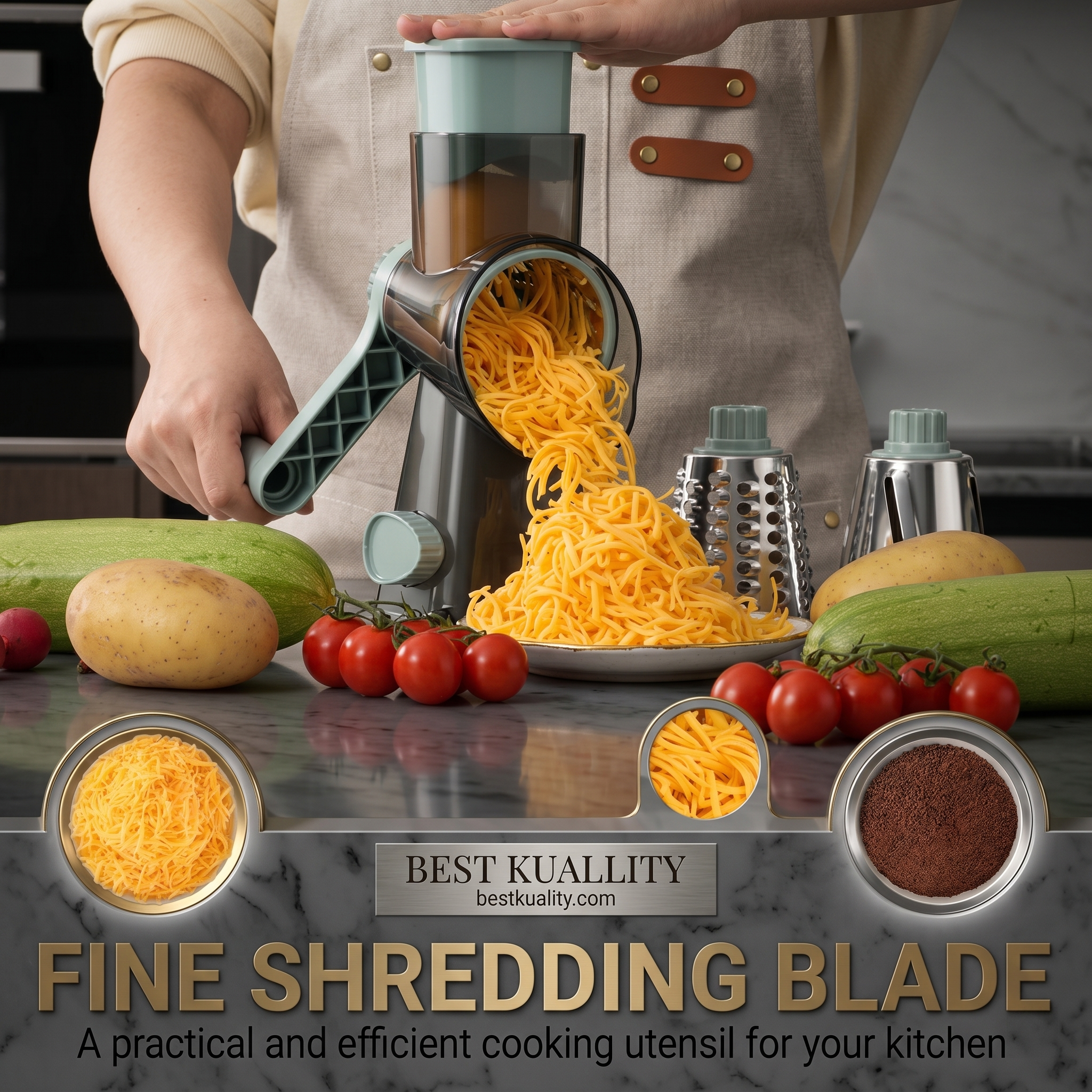 Multifunction Kitchen Rotary Grater