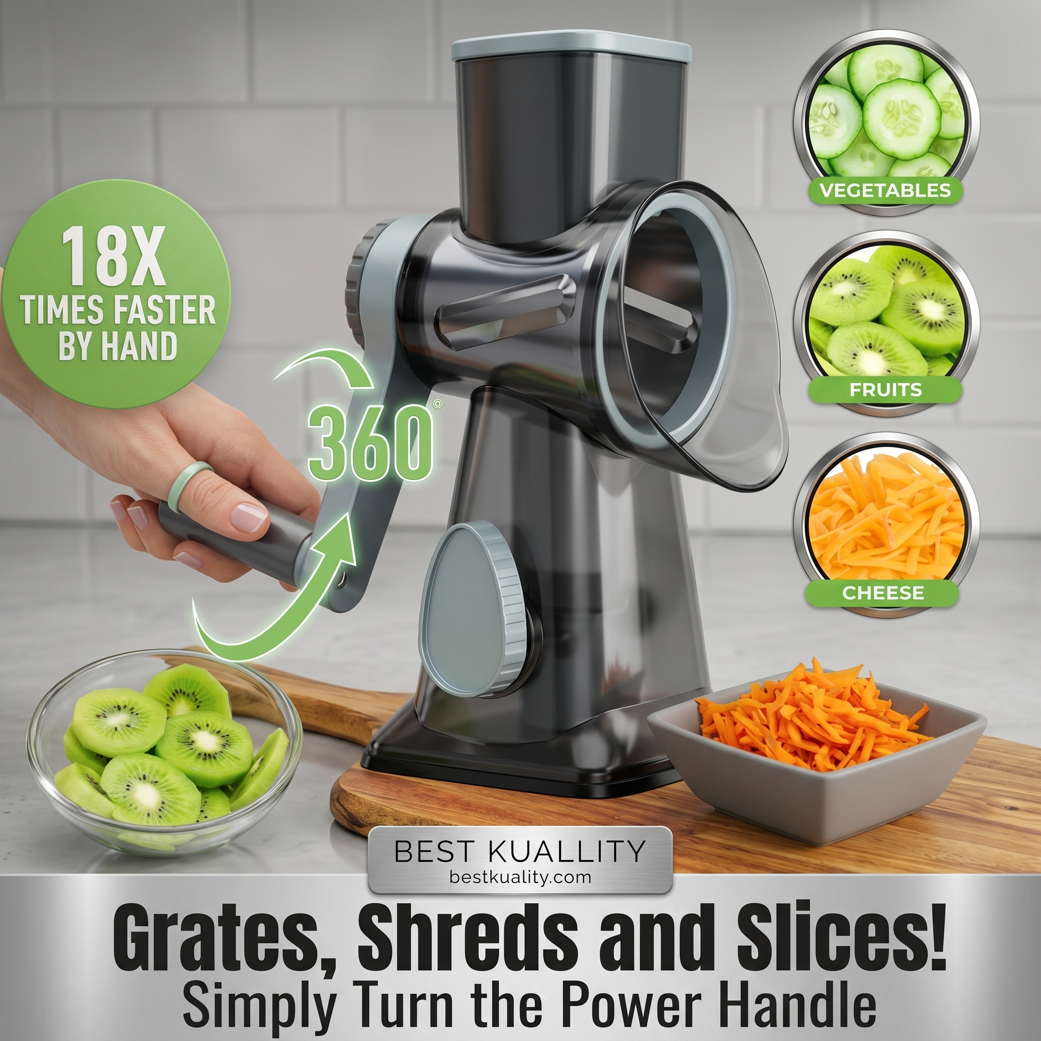Multifunction Kitchen Rotary Grater