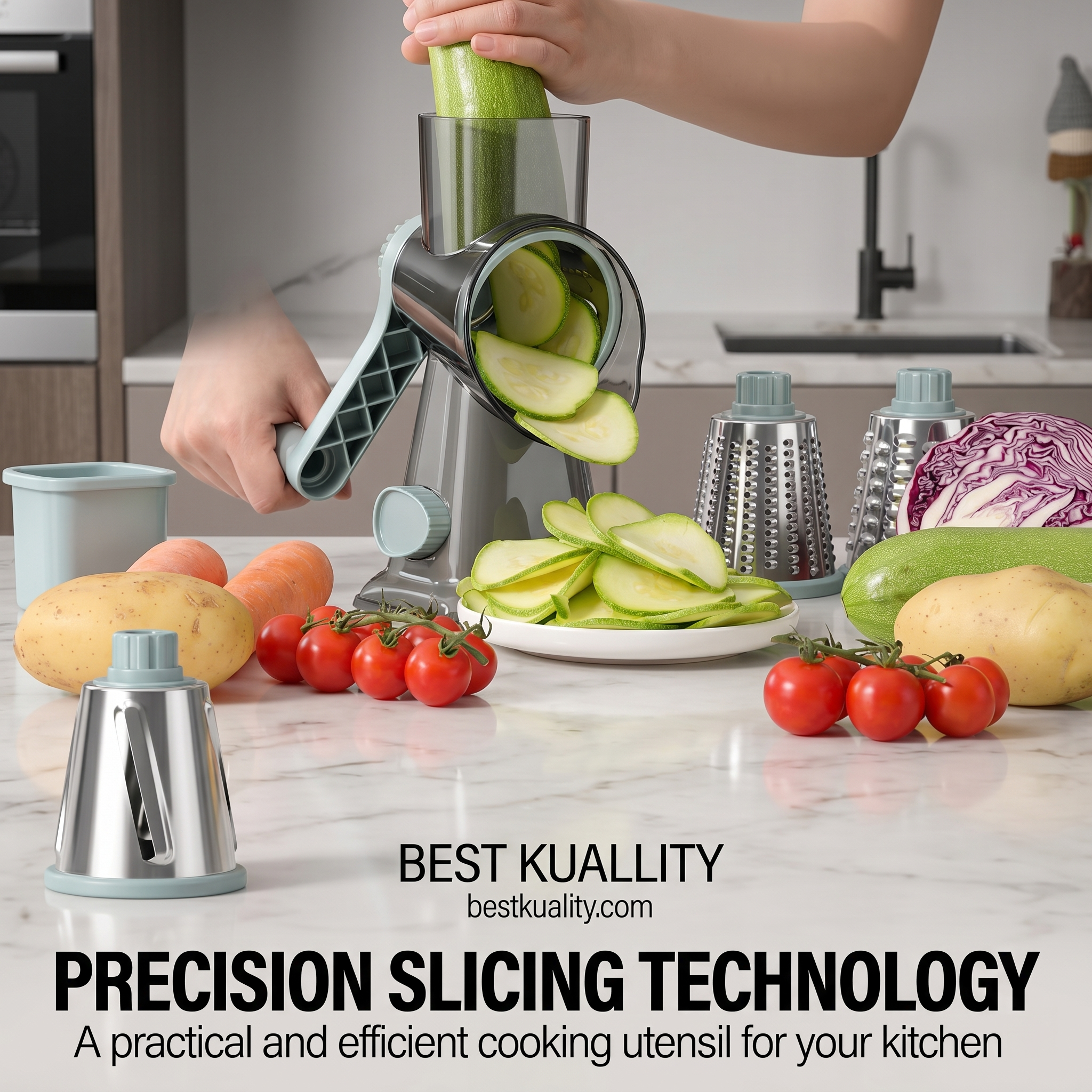 Multifunction Kitchen Rotary Grater