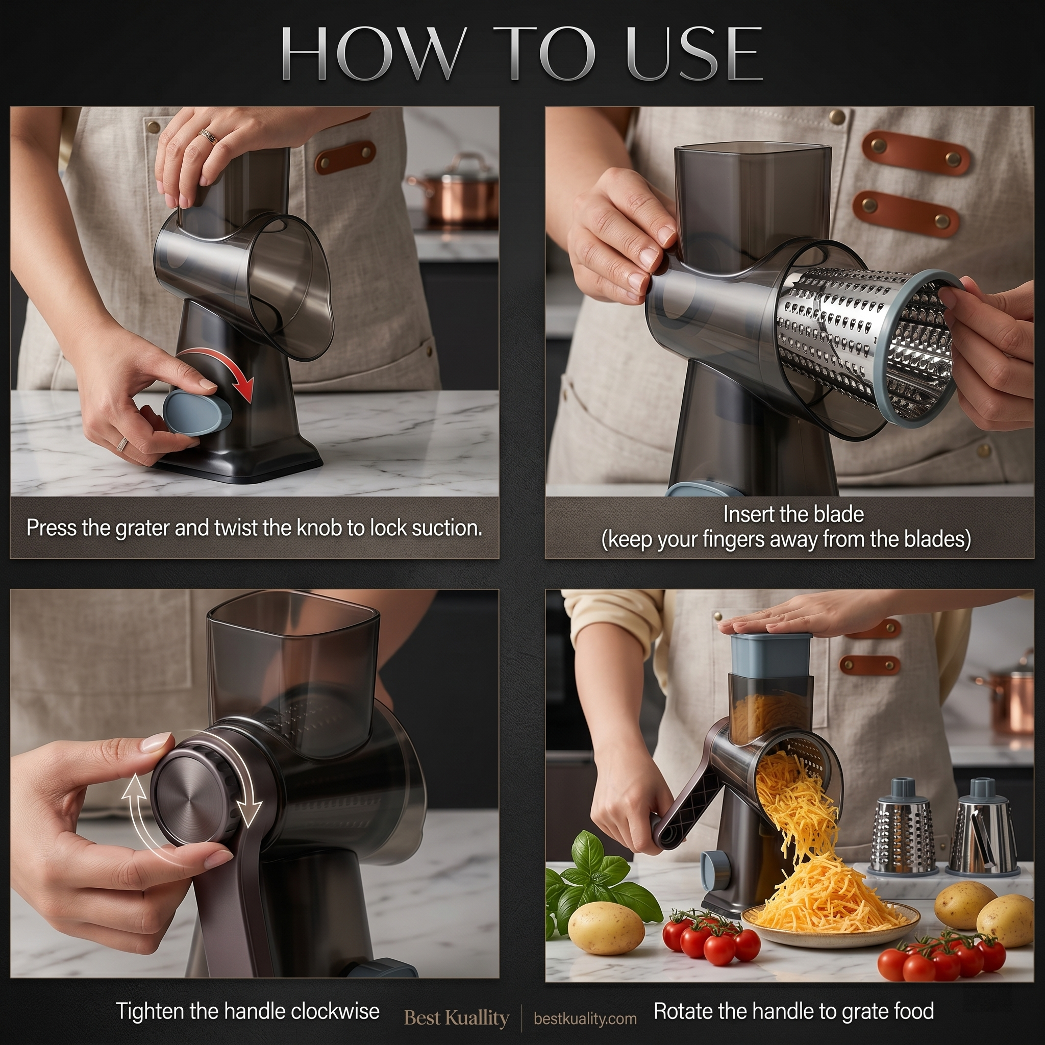 Multifunction Kitchen Rotary Grater